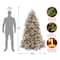 6.5 ft. Pre-Lit Flocked Dunhill® Fir Full Artificial Christmas Tree, Clear Lights
